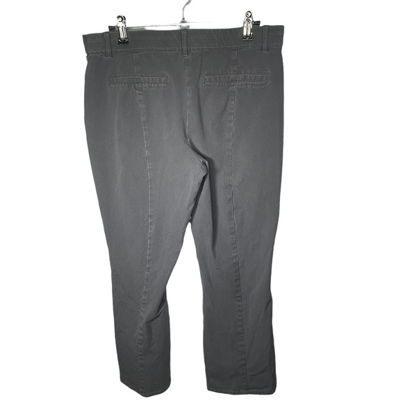 Isaac Mizrahi Live Womens Size 10 P Gray  Solid BootCut Khaki Pants - Picture 5 of 10